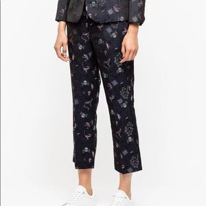 ZADIG & VOLTAIRE PANTS VICTOR JAC TATTOO PRINT SIZE 36